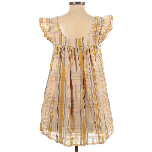 Christy Dawn Yellow Plaid Mini Dress - Picture 2 of 9